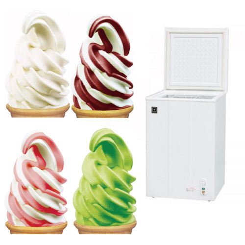 冷凍庫100L+アイス120個セット